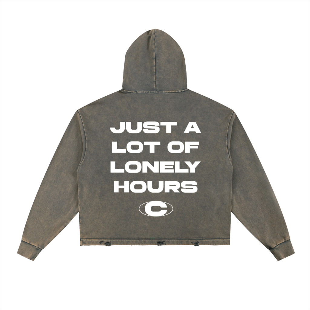 NO TALENT HOODIE - STONE GREY