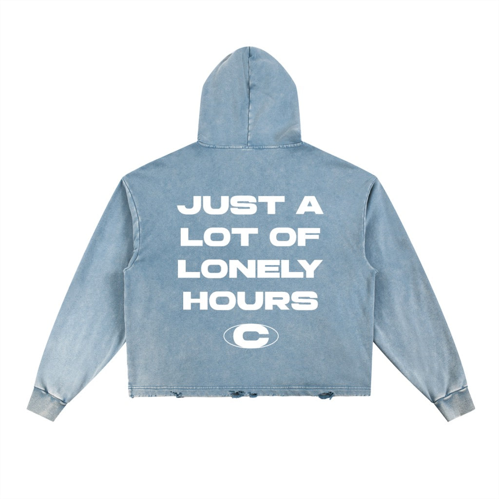 NO TALENT HOODIE - ICE BLUE
